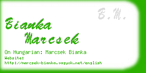 bianka marcsek business card